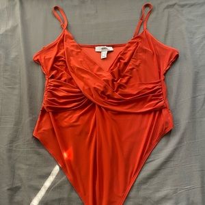 NWOT Forever 21 Orange Bodysuit Sz 3X